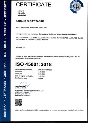 ISO 45001 Occupational Health and Safety certificate
