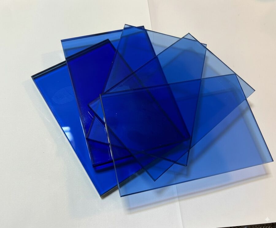 Blue tinted float glass