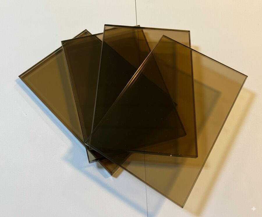 Bronze tinted float glass
