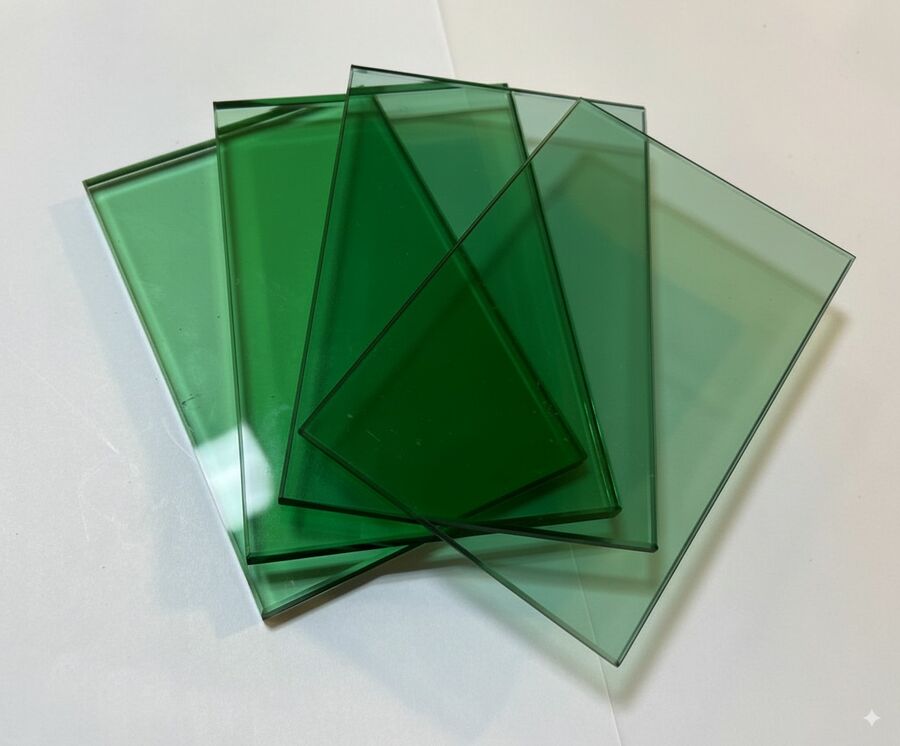 Green tinted float glass