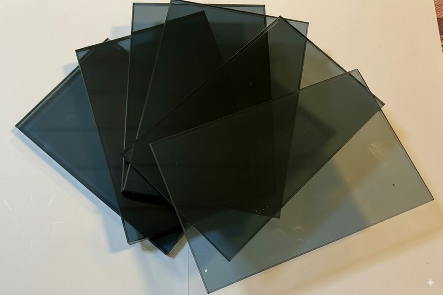 Grey tinted float glass