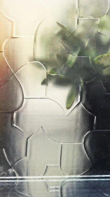 Detail of patterned glass surface texture